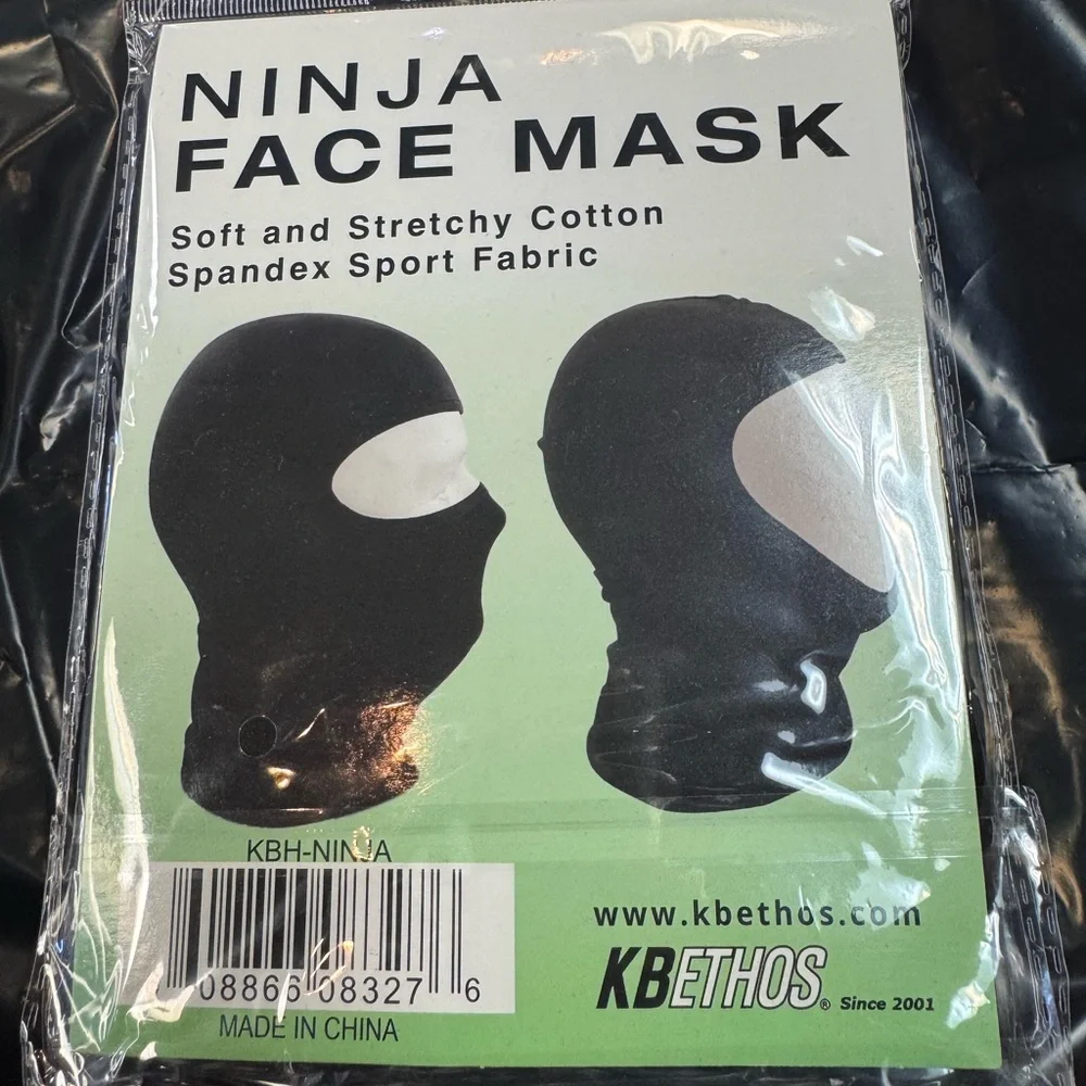 KBETHOS Black Ninja Pooh Shiesty Face Mask